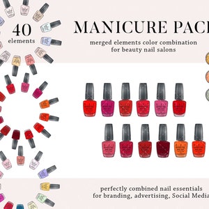 Nails clipart beauty salon logo Instagram acrylic manicure tech instagram highlight cover social media template, nail shop tools icons set image 6