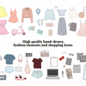 shopping instagram icons set branding icons