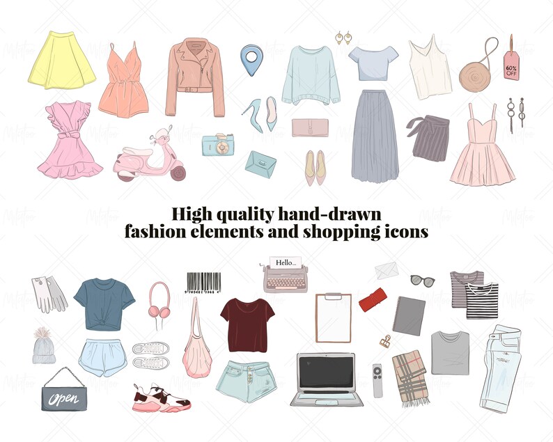 shopping instagram icons set branding icons