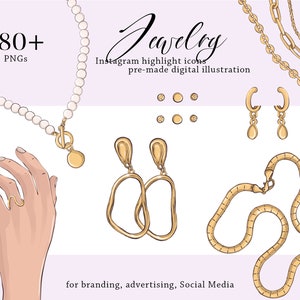 Jewelry Clipart Women Jewellery Fine Gold Necklace Bracelet - Etsy