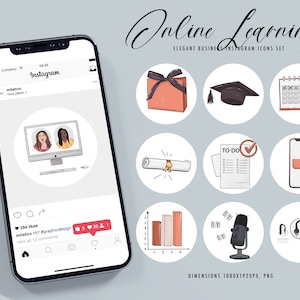 Online learning clipart home education distance class e-learning internet student business webinar remote class teacher Instagram highlights