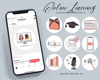 Online learning clipart home education distance class e-learning internet student business webinar remote class teacher Instagram highlights
