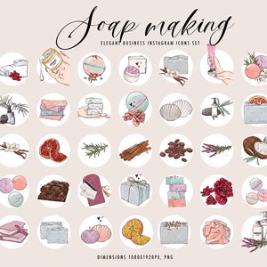 Soap clipart Handmade PNG, Bath bombs logo blue skin care products, self care icon set, natural cosmetics bathtub salts instagram highlight image 2