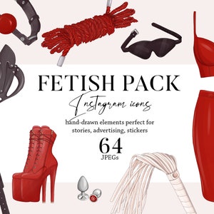 BDSM clipart Fetish PNG bondage kit Latex icons set adult sex toy clipart silicone paddle fifty shades of grey svg dildo digital download image 1