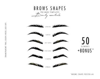 Eyebrows svg. Brow clipart SVG. Makeup png, Brows Clip Art, Makeup SVG, Lashes, Eyelashes. Microblading digital download Circuit Cut Bundle