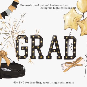 Afstuderen clip art onderwijs partij master illustratie png Afgestudeerd gefeliciteerd pictogrammen instellen school universiteit Instagram hoogtepunt
