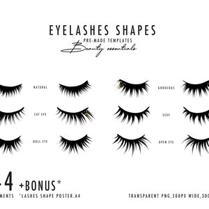 Lashes SVG, Doll Eyelashes mapping stencil extension SVG makeup clipart beauty cosmetics PNG False lashes silhouette clipart decal pma Png