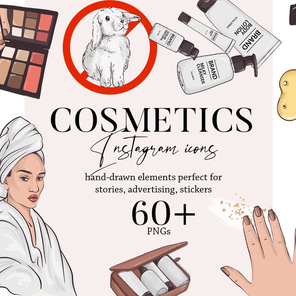 Cosmetics clipart Self Care PNG Spa salon Instagram highlight cover, Beauty Bath Body products, wellness social media kit skincare branding