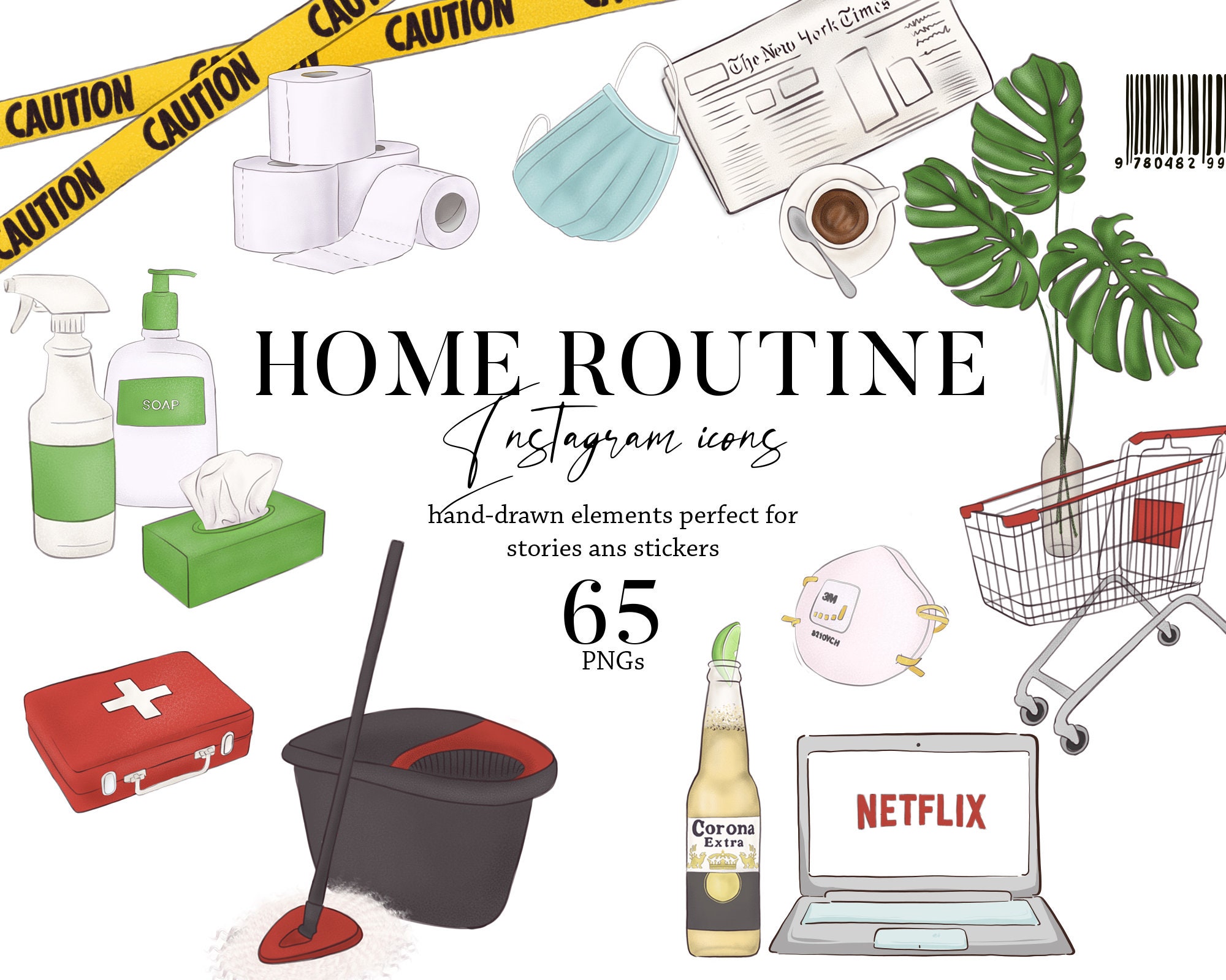 Housewife Clipart Housekeeping Daily Routine Home Wife - Etsy