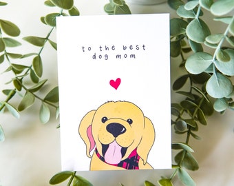Cute Golden Retriever Card | Golden Retriever Lover, Dog Mom Card, Dog Dad Card, Birthday Card, From the Dog, For Dog Lovers, Cute Dog Card
