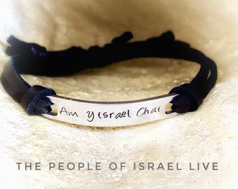 Am Yisrael Chai bracelet, Prayers for Israel, Israeli jewelry, Peace & Love bracelet, Stand for Israel, stop hate