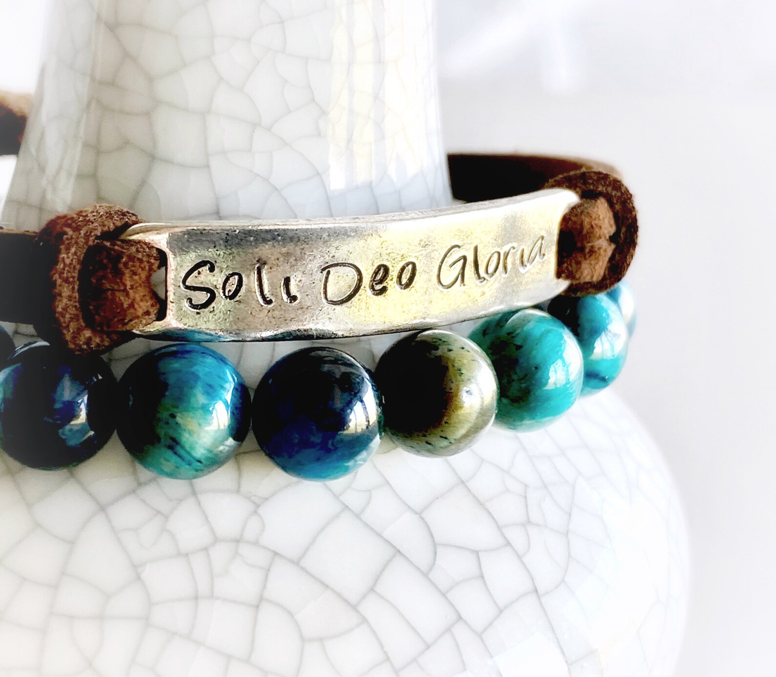 Soli Deo Gloria Bracelet Latin phrase ID bracelet religious Etsy