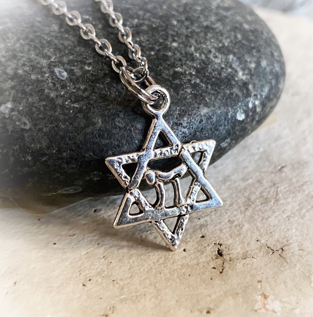 EFFY Collection EFFY® Diamond Star of David Chai 18 Pendant Necklace (1/8 ct. t.w.) in 14k EFFY Collection EFFY® Diamond Star of David Chai 18 Pendant Necklace (1/8 ct. t.w.) in 14k