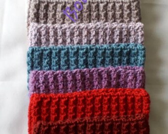Snood für Damen – Snood aus Alpaka und voluminöser Wolle – Haarbänder oder Halswärmer – Handgefertigte Häkelstirnbänder – Weicher und flauschiger Snood
