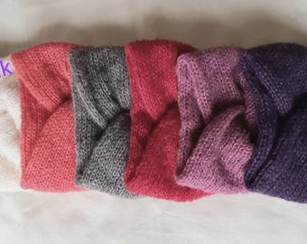 Luxury Yarn Headband - Women&#39;s Headband - Earmuff Headband - Headband - Winter Turban - Handmade - Knitted Headband