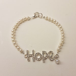 Hoffnung Perle Armband Hope Armband Perle Armband Hoffnung Zeichen Geschenk für Mama Muttertag Geschenk Mama Geschenk Idee Silber Armband Geschenk für Sie