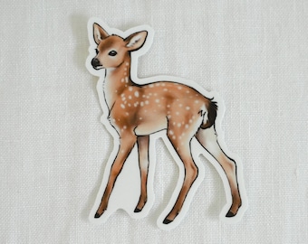 Fawn Stickers  • Cute Baby Deer Art • Baby Animal Stickers • Waterproof Vinyl Stickers
