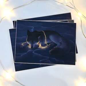 Fenrir • Waterproof Vinyl Sticker • Norse Mythology Wolf Art • Pagan Wolf Sticker • Fenris Wolf in Gold Chains Vinyl Sticker
