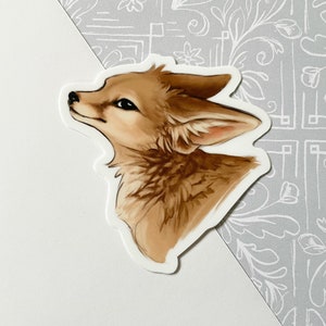 Fennec Fox Stickers  • Cute Fox Art • Desert Animal Stickers • Waterproof Vinyl Stickers • Fennec Fox Art • Fox Vinyl Sticker