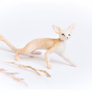 Fantasy Fennec Fox clay sculpture/statue /figurine OOAK