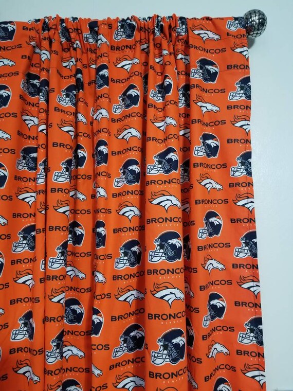 Nfl Denver Broncos Curtain Set Etsy