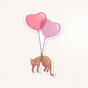 You Lift Me Up Cat Sticker, Adesivo di San Valentino immagine 1