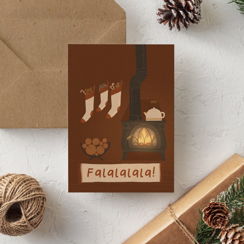 Christmas Card Digital Download, Printable Christmas Card, Greeting card image 1