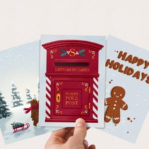 Kerstkaartenpakket | Set van 3, 6 of 12 kerstkaarten, blanco binnenkant, met enveloppen