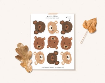 Printable bear banner - bear garland - Digital Download banner - DIY Banner - instant download