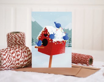 Cabane festive, jeu de cartes de Noël, cartes de vœux vierges, cartes de vœux en vrac, avec enveloppes blanches