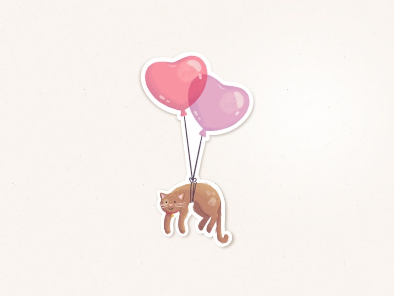 You Lift Me Up Cat Sticker, Adesivo di San Valentino immagine 1