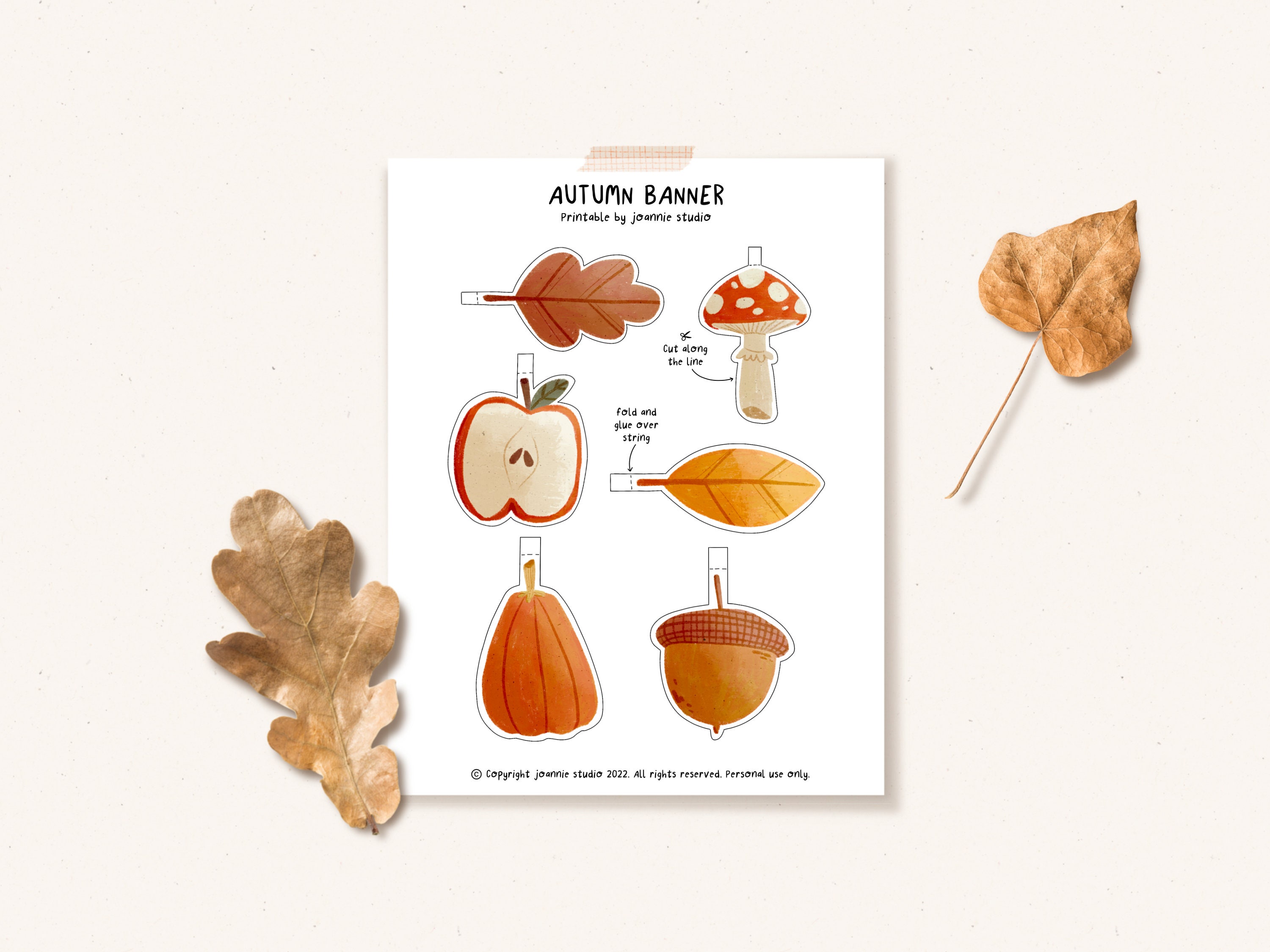 Printable Autumn Banner - Fall Garland - Digital Download Banner - DIY ...