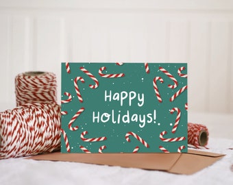 Happy Holidays! Card, Christmas Card Set, Blank Holiday Cards, Bulk Holiday Cards, With White Envelopes