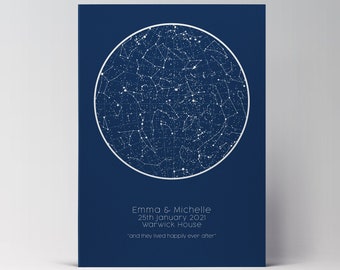 Custom Star Map Etsy