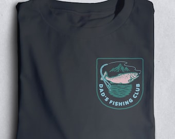 Dad's Fishing Club T-Shirt - Personalised Fathers Day Gift - Fisherman Gift for Dad