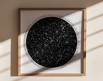 Unique Custom Star Map | Personalised Star Map, Galaxy Star Map, Wedding Gift, Anniversary Gift, Couple Gift, Valentine's Gift