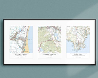 Os Map My Location Custom Os Map Personalised Gift Anniversary Gift Family | Etsy