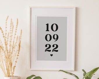 Personalised Special Date Print, Custom Anniversary Gift