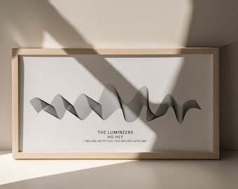 Custom Sound Wave, Sound Wave Prints - Personalised Sound Wave - Anniversary Gift - Unique Personalised Gift