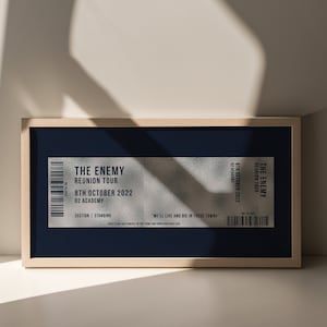 Personalised Metallic Concert Ticket - Custom Music Gig Keepsake - Festival Show Memorabilia - Special Occasion Reveal