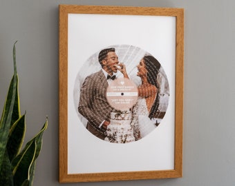 Personalised Lyrics Print, First Dance Song, Wedding Song, Paper Anniversary, Couples Gift, Anniversary Present, Valentines Day Gift