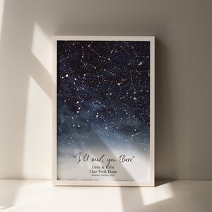 Personalised Custom Star Map Wall Art Print