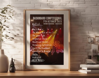 Benutzerdefinierte Konzert Setlist Print: Musik-Liebhaber Geschenk