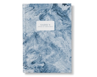 Blue Marble Notebook -A5 Hard cover Notebook - Ruled, graph or plain pages