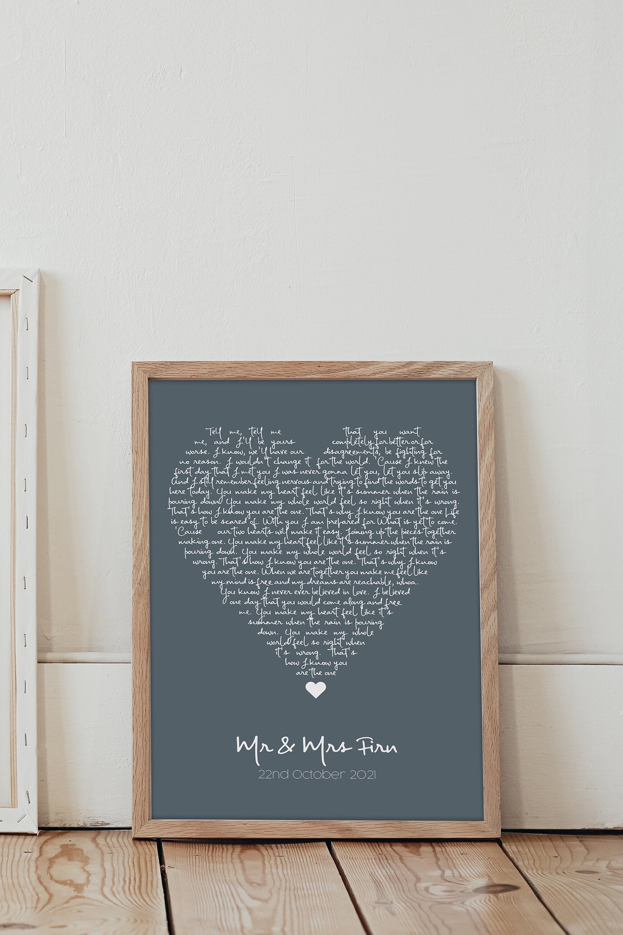 | d'impression Personnalisée Des Paroles Paroles de La Première Danse, Impression Chanson Mariage, V