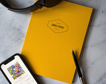 Citrine Orange Personalised A5 Notebook: Recyclable Journal