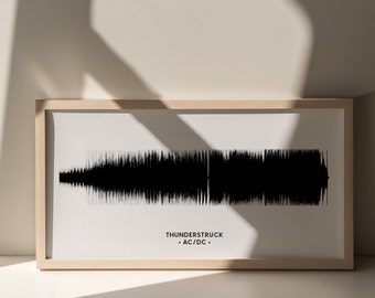 Custom Sound Wave - Sound Wave Print - Personalised Gift Music Song Art - Anniversary Gift - Gift For Boyfriend