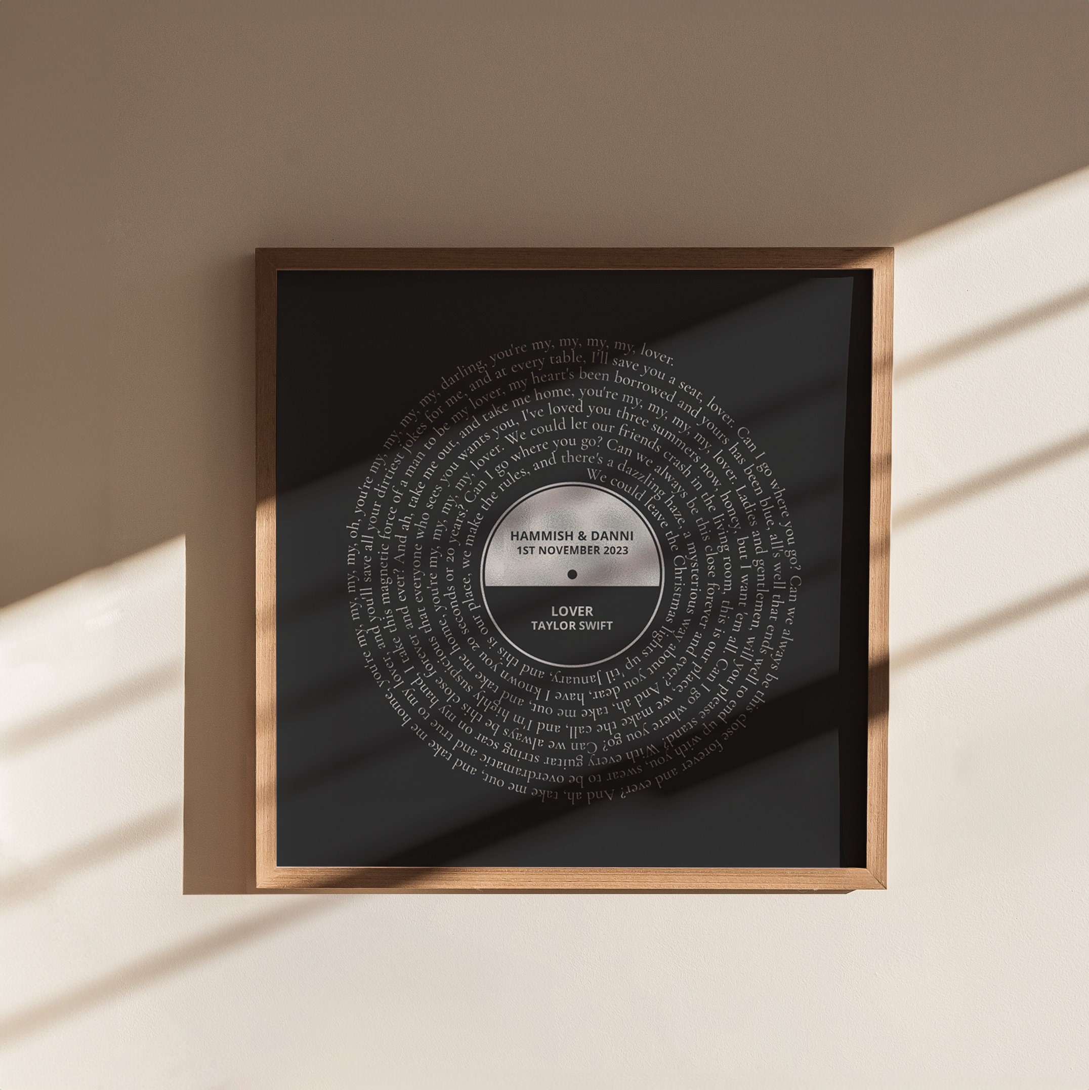 Vinyl Records Wall Decor Cds Wall Art Wooden Surface Art Print