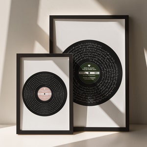 Download digitale - Stampa del testo del primo ballo - Testi di canzoni personalizzati - Coppie del primo anniversario - Regalo per il marito - Stampa del testo personalizzata