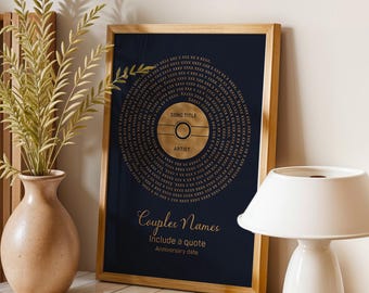 Gold Foil Music Print | Personalised 50th Anniversary Gift